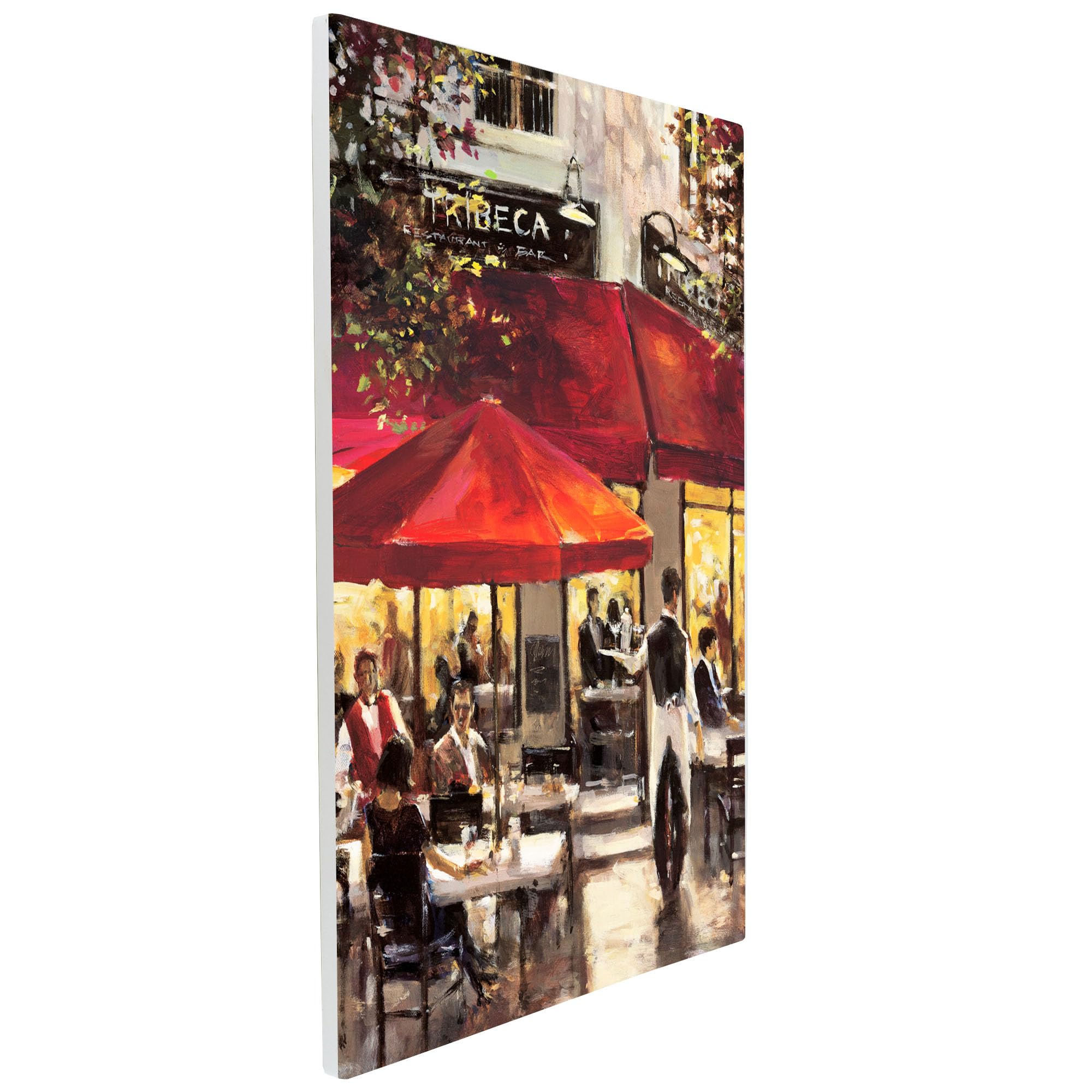 Global Designs Tribeca Bar Ceramic Tile Picture Plaque Sign Wall Art By Brent Heighton New York Scene 30x20cm