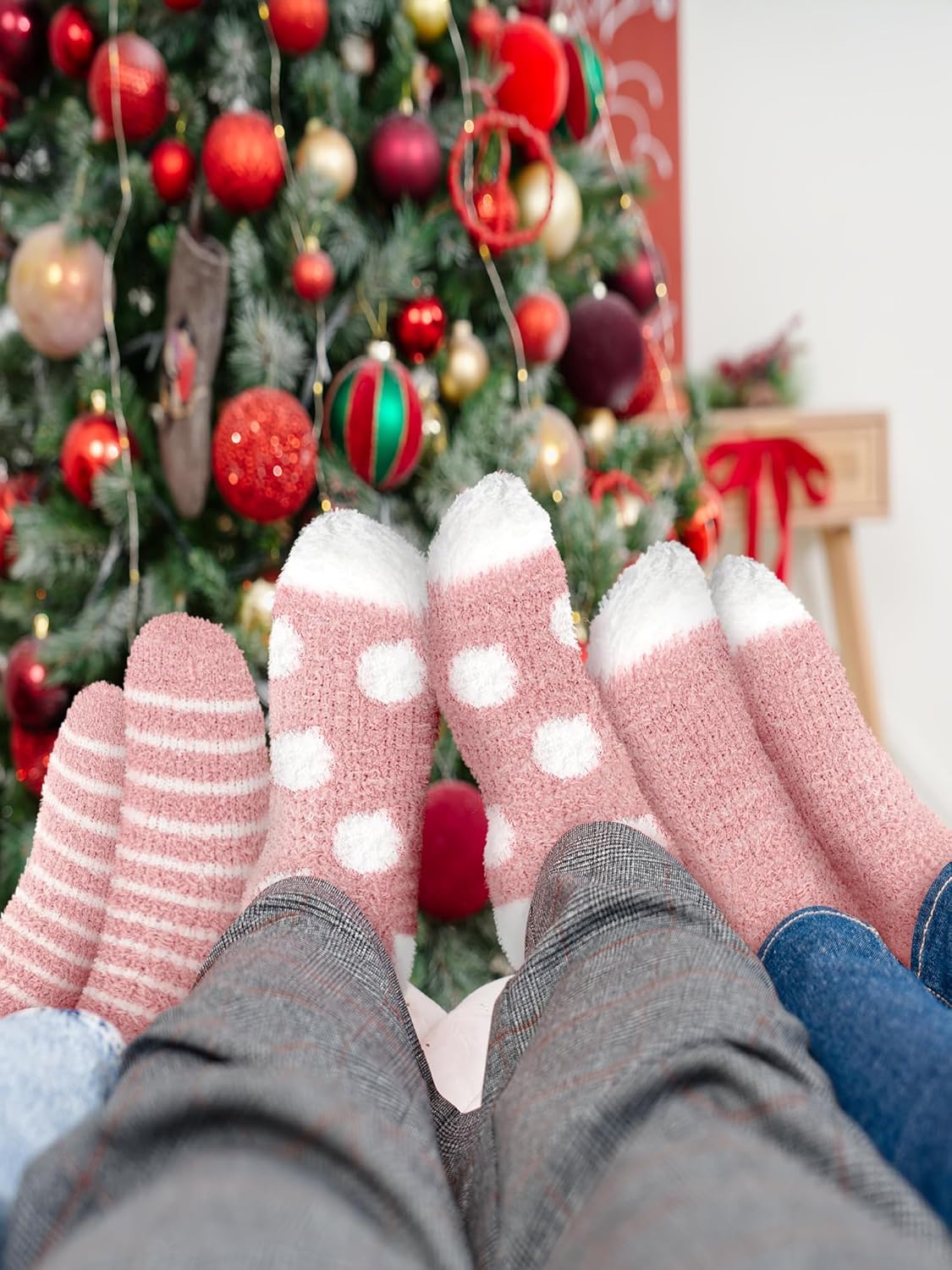 Foaincore 10 Pairs Fuzzy Socks for Women Cozy Fluffy Warm Soft Slipper Socks Thick Winter Gifts for Adult Gifts - Image 4