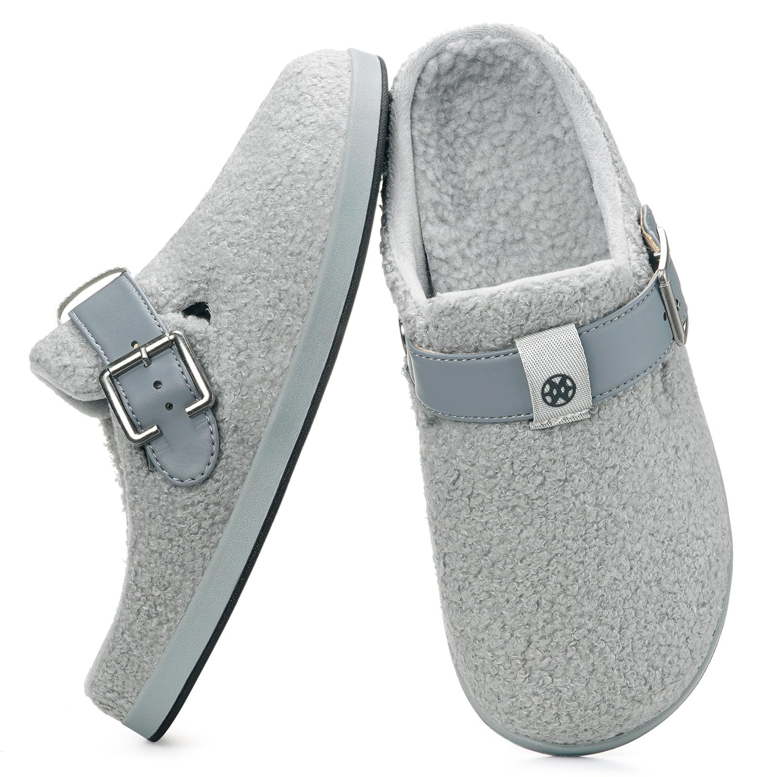 Hsyooeswomens Mens Fuzzy Slippers Orthotic Arch Support Fleece