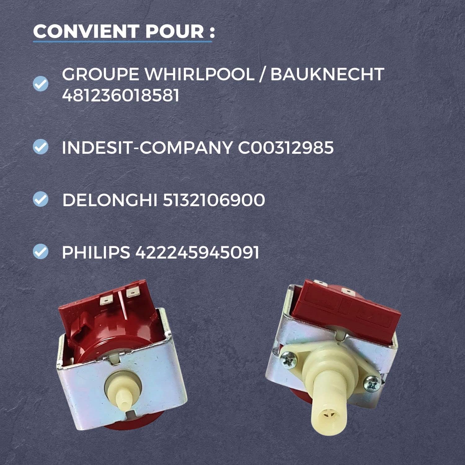 Pompe à Eau Ulka EX5 48W 230V – Compatible Philips Saeco & Miele Machine Café Automatique