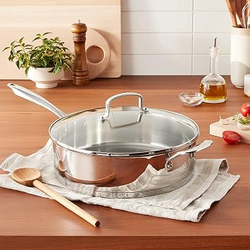 Cuisinart 89336-30H Professional Stainless Saute with Cover, 6-Quart