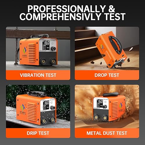 Vista 6 de HITBOX Soldador de palo Pantalla digital de 110 V, ciclo de trabajo de 200 A, 60% de elevación de ARC, máquina de soldadura TIG, pantalla LCD