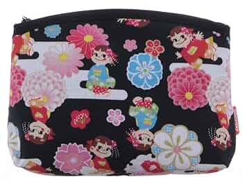 パコちゃん専用ページ Amazon.co.jp: 前田染工 ペコちゃん×京都 底ハギポーチ 黒