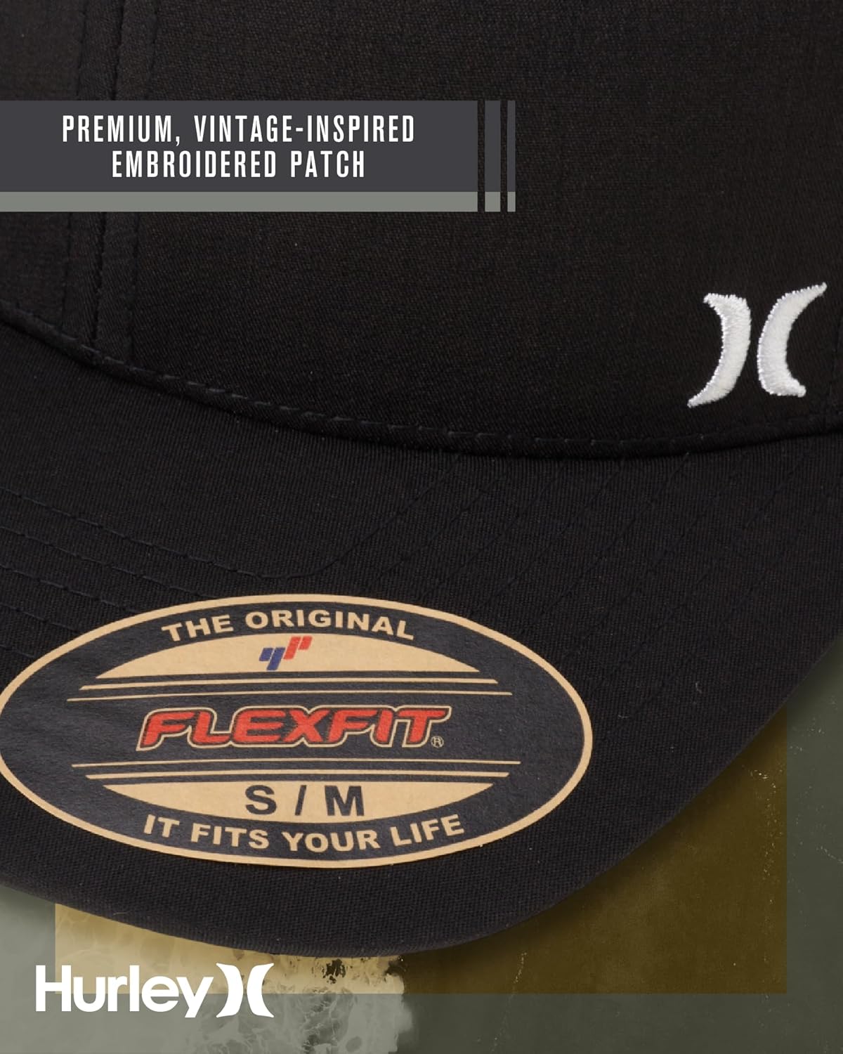 Hurley Men's Caps - Mini Icon Mesh Panel Baseball Cap - Fitted Hats for Men - Image 6