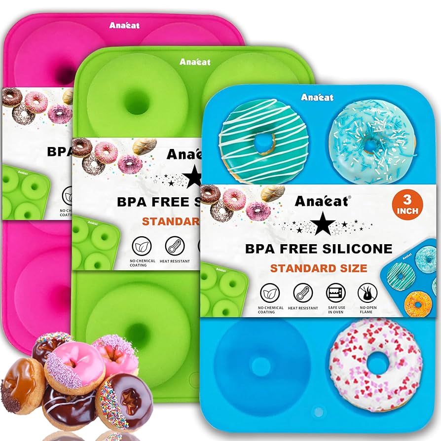 Silicone Donut Pans For Baking, 24Pack Nonstick Flexible