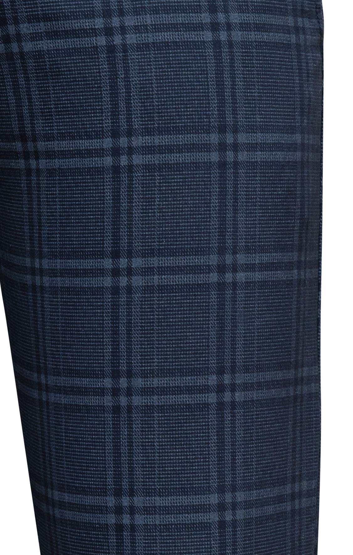 Pantaloni Uomo Capri Tessuto Quadri Eleganti Casual Principe di Galles