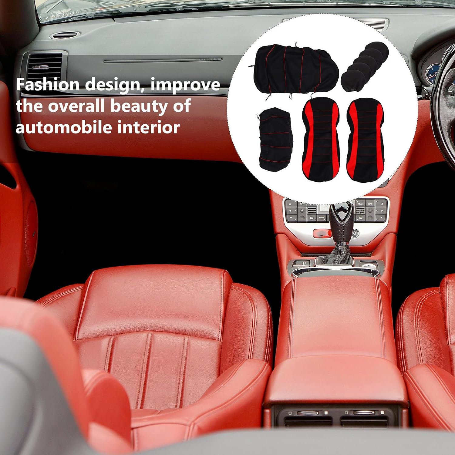 Universal Fit Easy to Clean with Stylish Stripe Pattern Car Seat Covers Cloth Seat Cover for Car Interior for Automotive Use