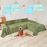 Vista 3 de HANDONTIME funda verde oscuro para sofá de jacquard, funda de pana para sofá verde, bonitas fundas de sofá lavables, fundas modernas de sofá para 3