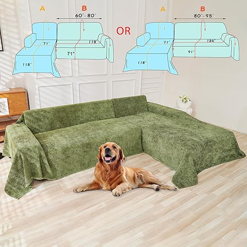 Miniatura 3 de HANDONTIME Funda verde oscuro de pana jacquard para sofá de 3 cojines, bonita funda de sofá lavable para sofá de 3 cojines, funda de felpilla suave