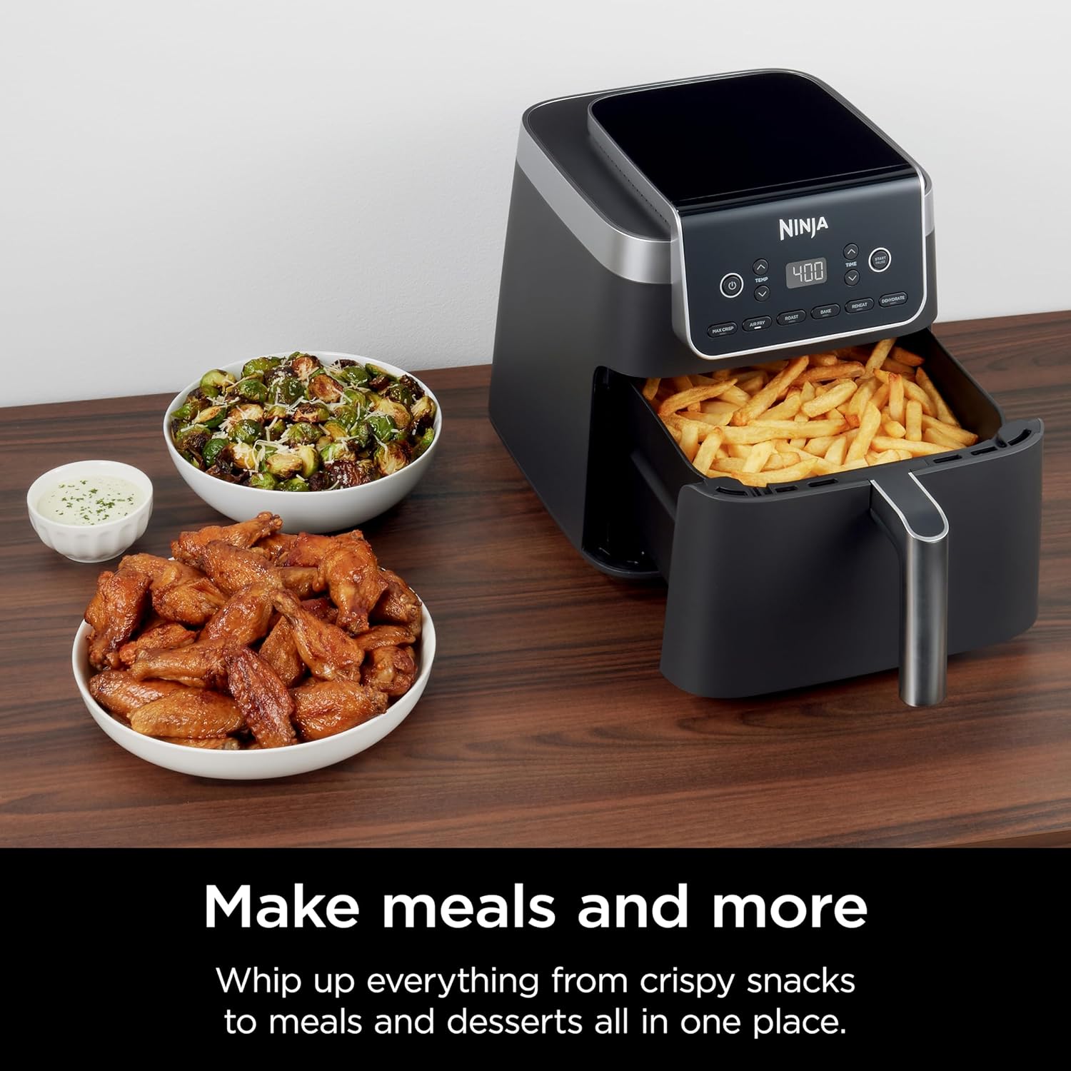 Ninja Air Fryer Pro XL - 6.5 QT Capacity for Up to 9lbs of Wings | 6-in-1 Functions: Max Crisp, Air Fry, Roast, Bake, Reheat & Dehydrate | Includes Nonstick Basket, Crisper... 5 Ninja Air Fryer Pro XL - 6.5 QT Capacity for Up to 9lbs of Wings | 6-in-1 Functions: Max Crisp, Air Fry, Roast, Bake, Reheat & Dehydrate | Includes Nonstick Basket, Crisper... - Image 5