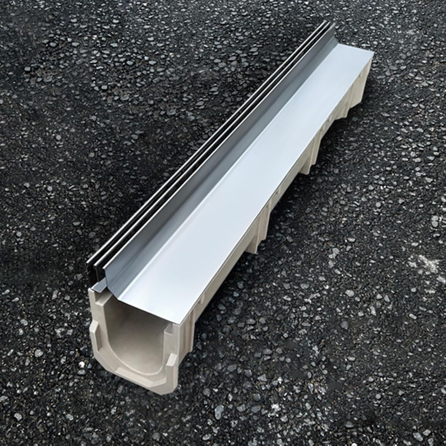Grille de drainage linéaire en acier inoxydable 15.8x10x100cm haute résistance