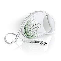 flexi Glam Splash Leaf with Swarovski Crystals M - Dog Retractable Lead