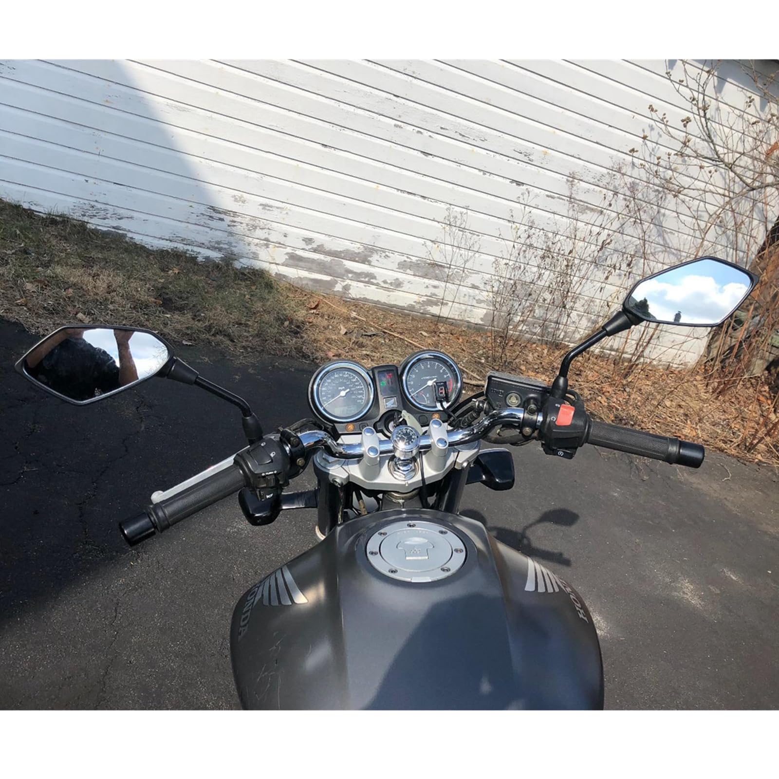 Amazon | ELIFEPARTS 汎用 バイクミラー M10 正ネジ L/R オートバイ