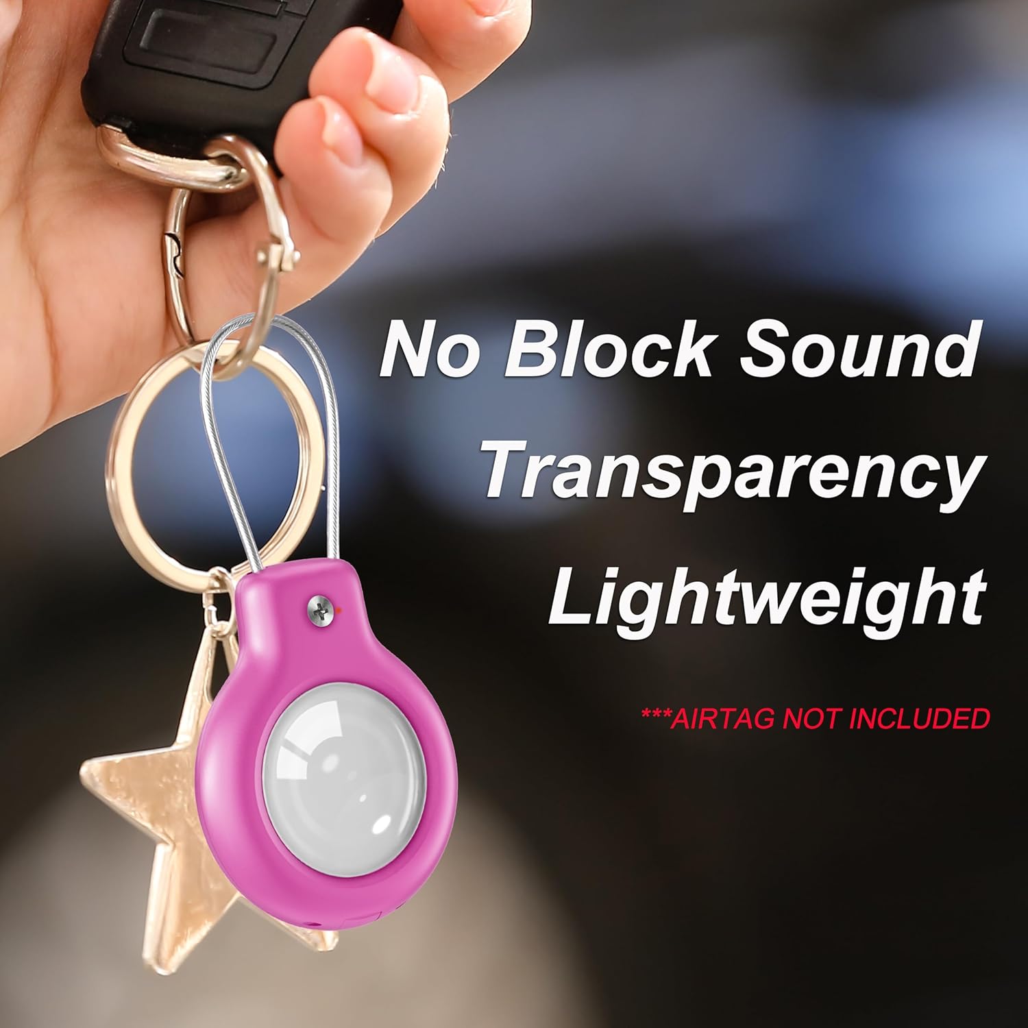 for Air tag Holder for Apple Air tag Secure with Wire Cable, 4 Pack of IP68 Waterproof Air tag Keychain Holder for Key, Kid, Bag, Luggage, Pets Collar and More - Image 4