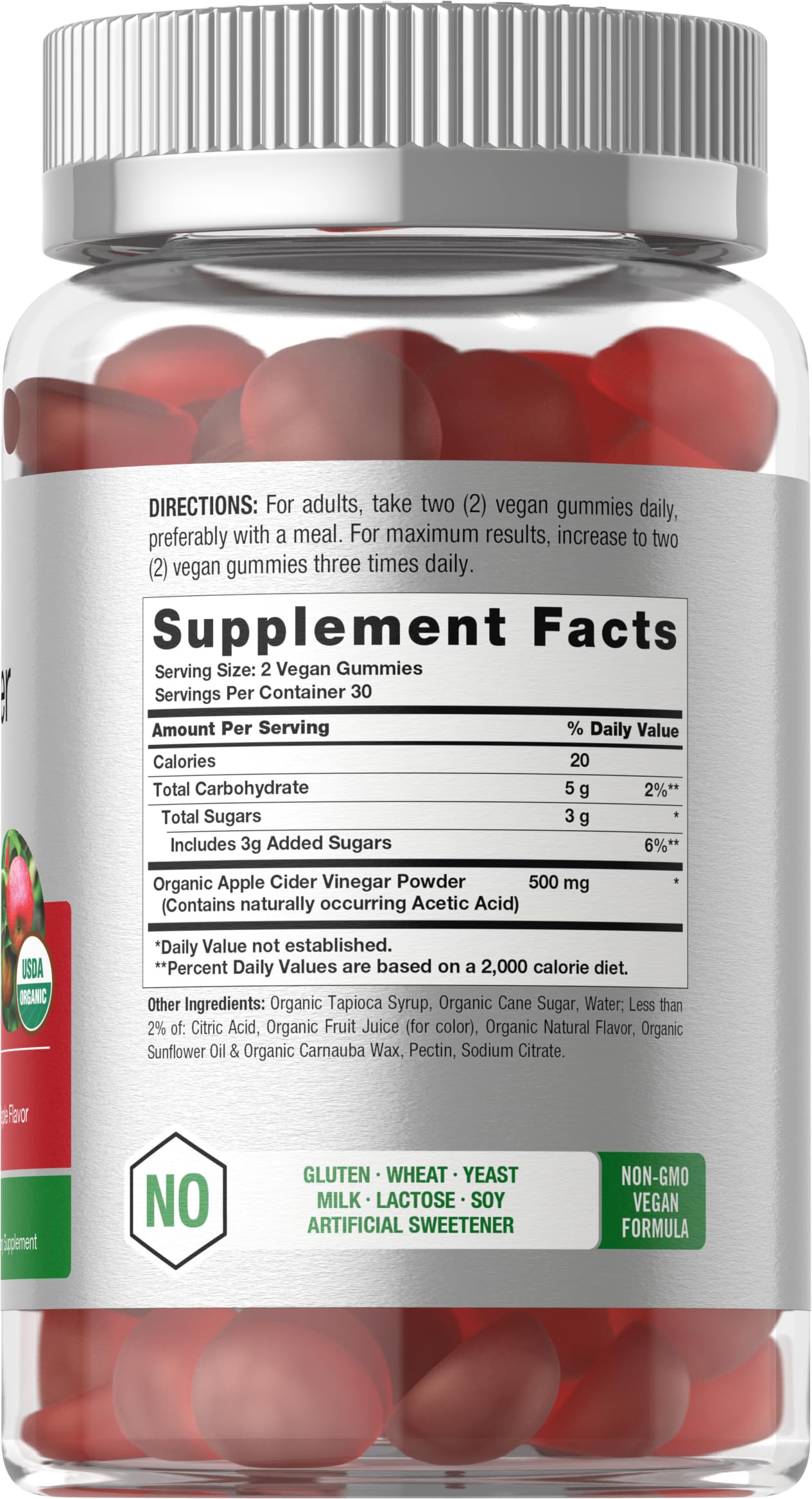 Horbäach Organic Apple Cider Vinegar Gummies | 60 Gummies — Amazon image 2