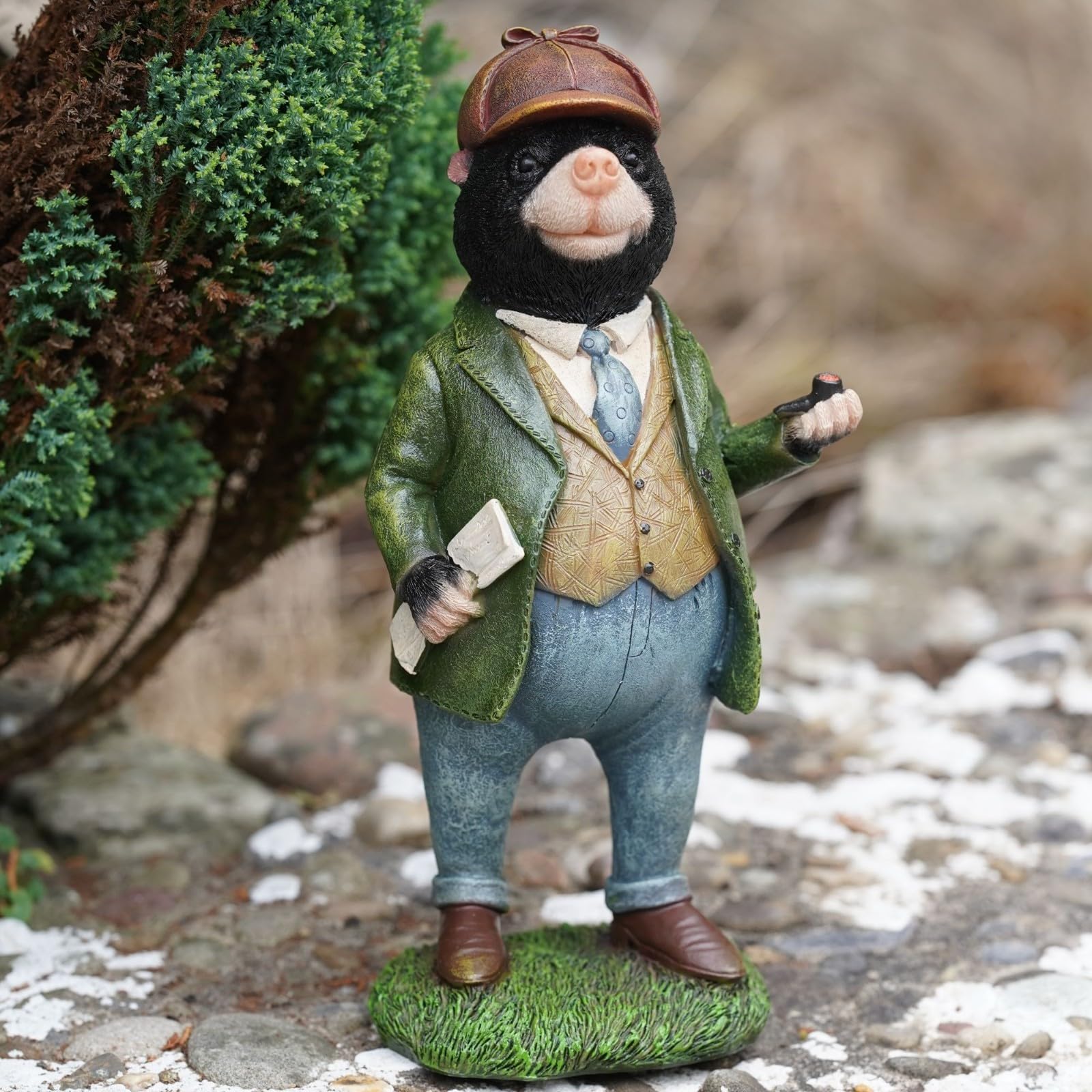 Mr Mole Resin Garden Ornament | Wind in the Willows Animal Home Statue Sculpture Decoration 28cm x 14cm Home Decor