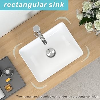 J-FAMILY 14.5'' x 10.6'' Bathroom Small Vessel Sink Above