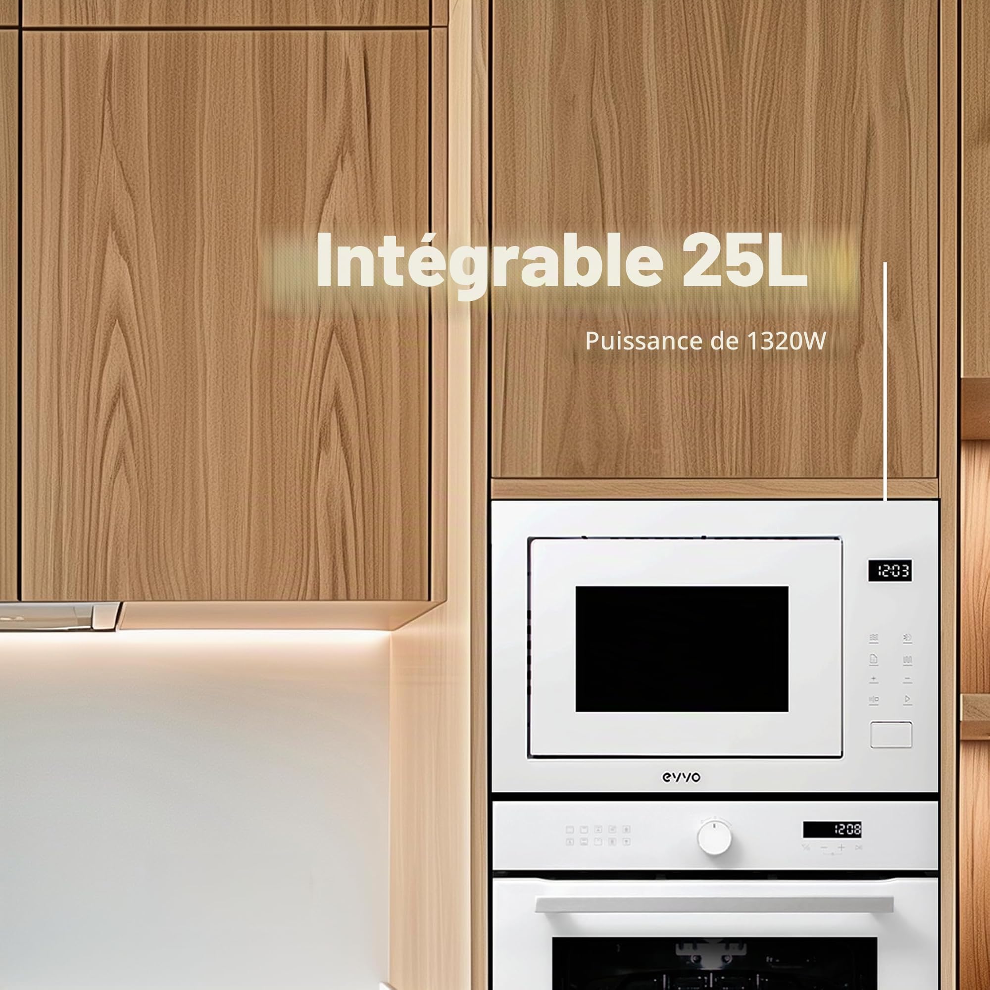 Micro-ondes intégré EVVO Mi45 Glass Bl
