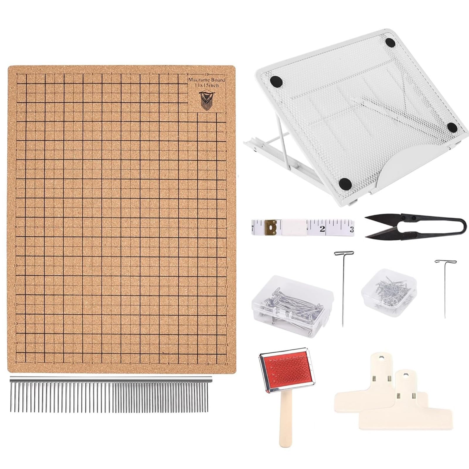Ljmyy 108Pcs Wooden Lace Weaving Set With Double Sided Gridded Knitting Board For Bracelets Braiding And Home Decoration