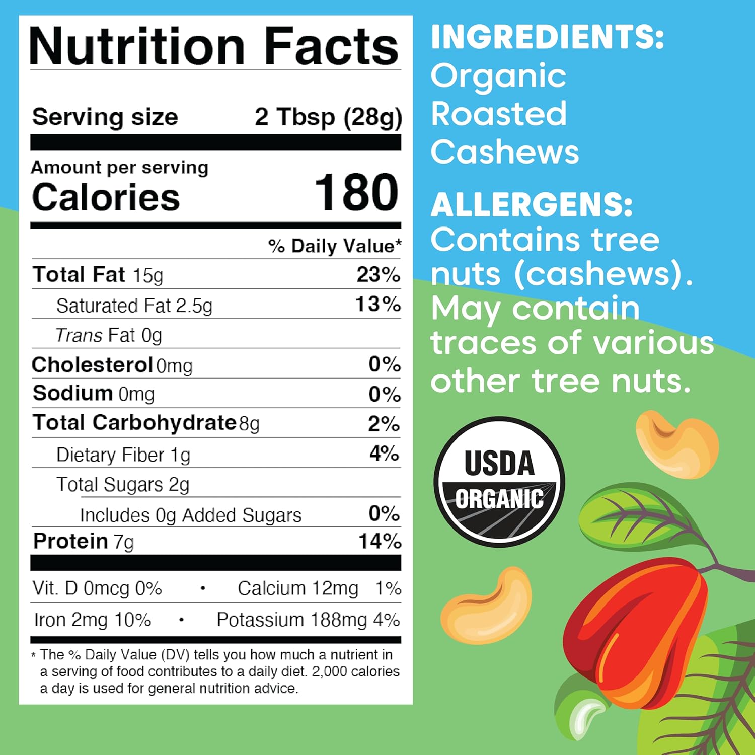 Wilderness Poets, Organic Roasted Cashew Butter - Bulk - (4 Pound Glass Jar) - Ultra Creamy, One Ingredient - No Added Sugar or Salt