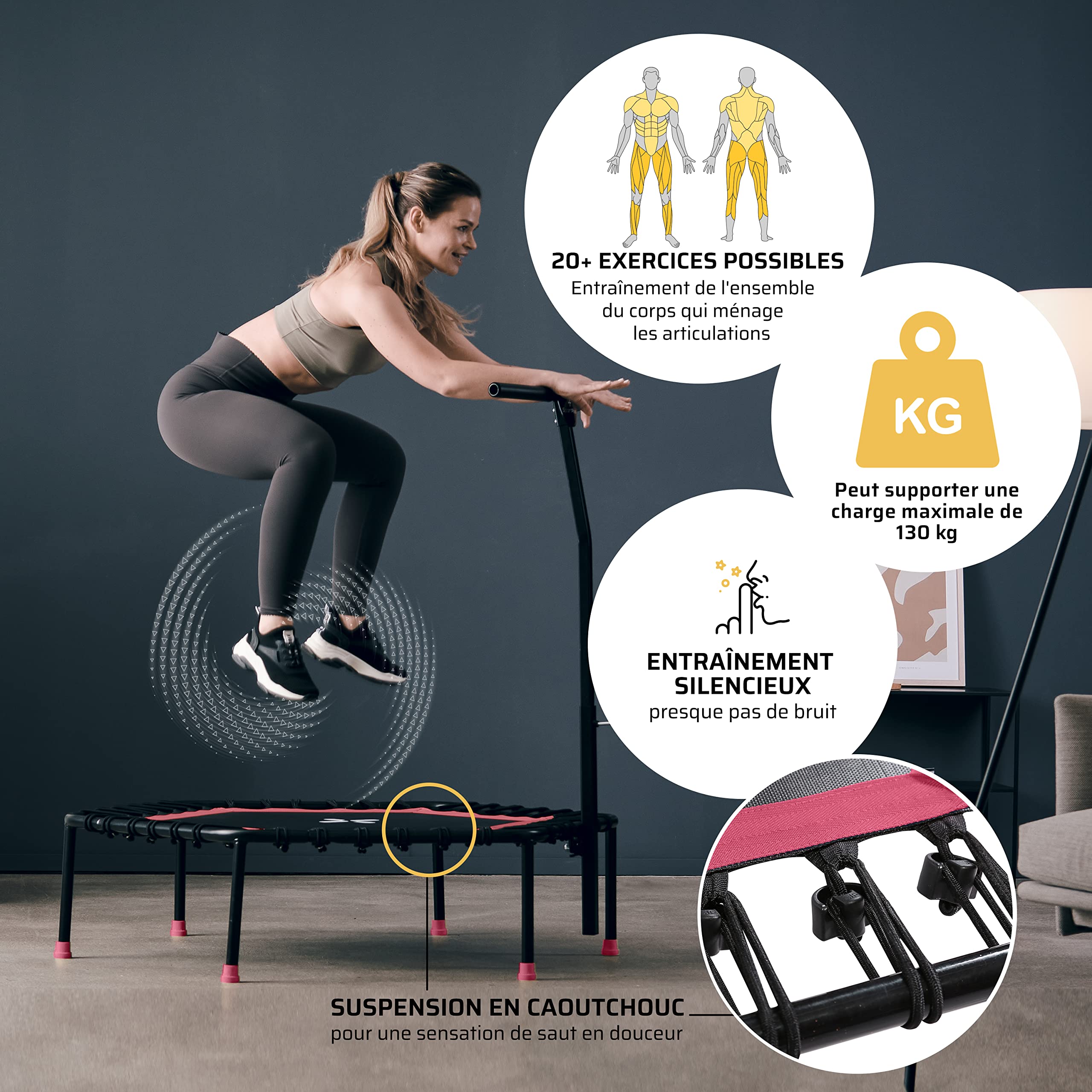 Sportplus - Trampoline de Fitness/Gymnastique
