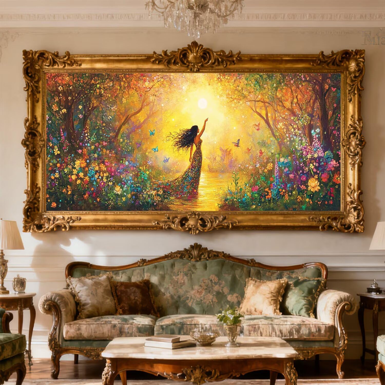 Diament Malarstwo Ogród Diament Malarstwo Dorosły Duży Format 190x80cm Haft Diament Beauty Painting Diament Pełny zestaw Kryształ Ścieg krzyżykowy Ręczna aktywność, Dekoracja domu Prezenty O-593G