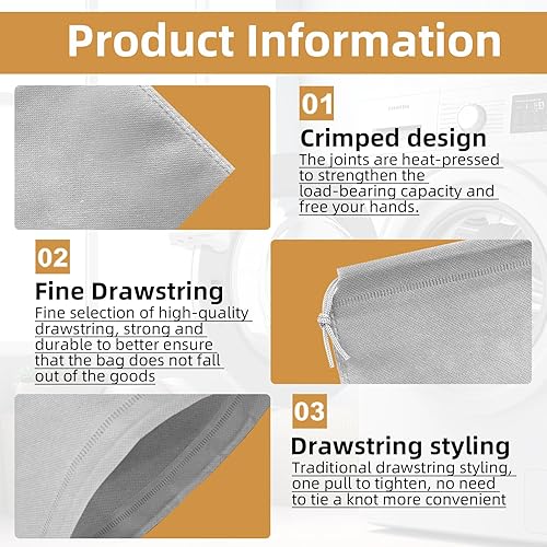 Miniatura 5 de 8 piezas de accesorios para puerta de lavadora abierta con bolsa de almacenamiento, soporte de puerta de lavadora con cargador frontal, accesorios