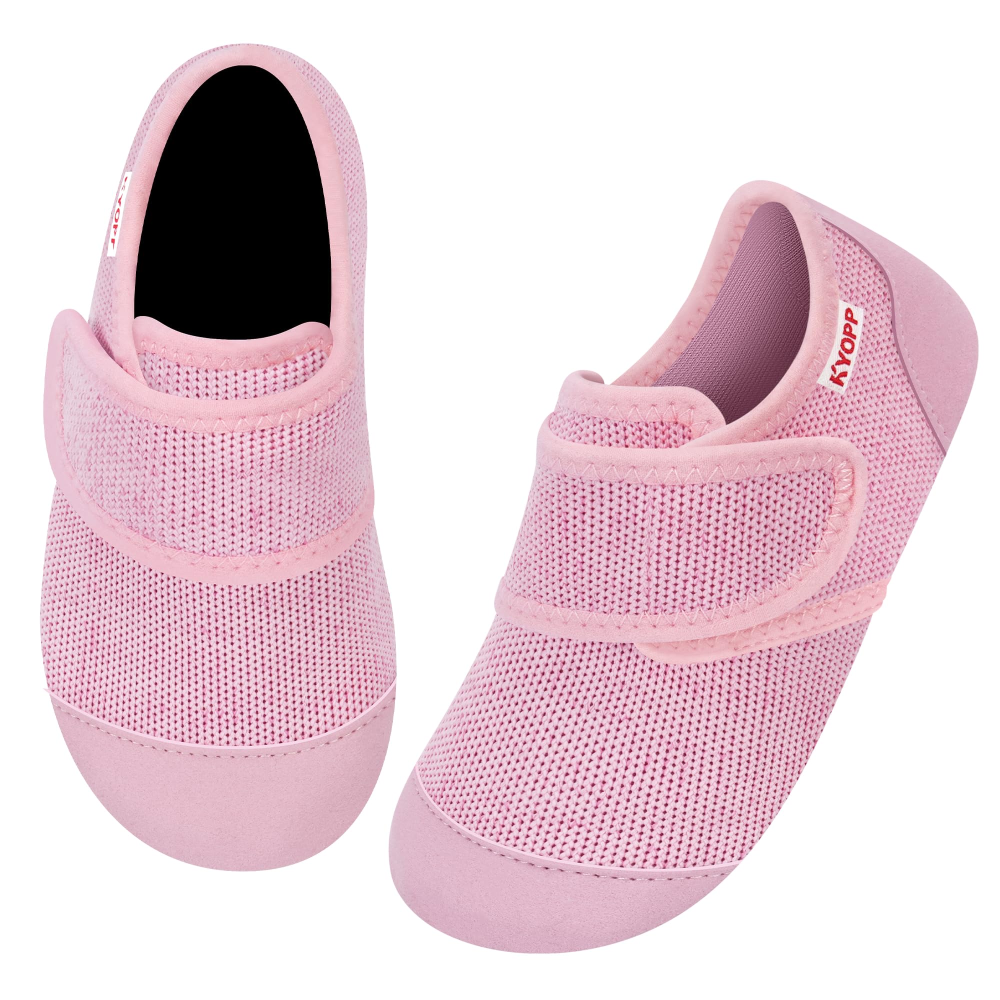 Kyopp Hausschuhe Kinder Barfussschuhe Atmungsaktive Pantoffeln für Jungen Mädchen Rutschfest Breite Turnschläppchen Kleinkinder Slippers