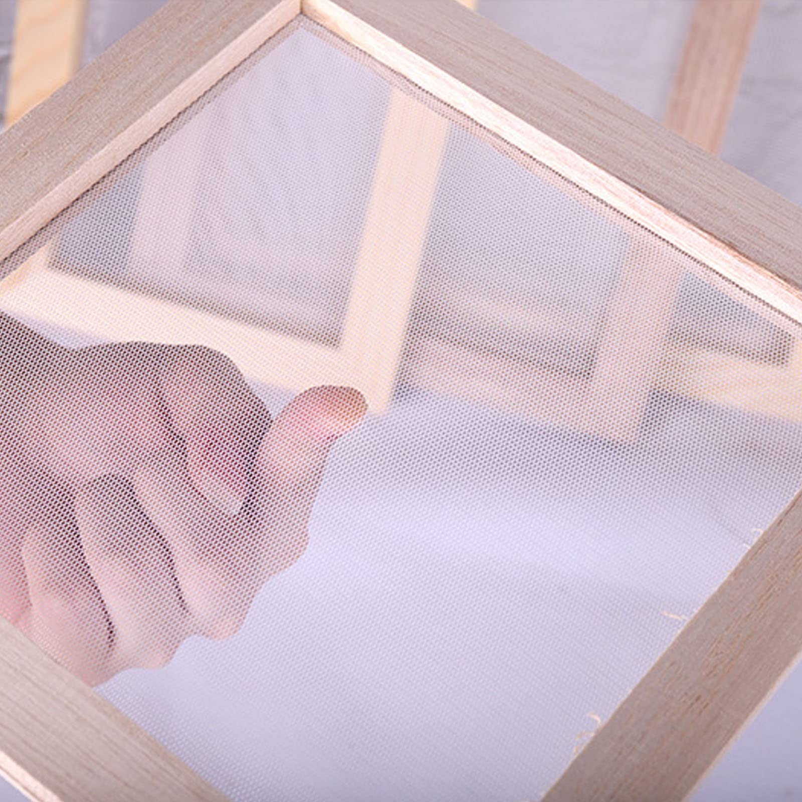 3 Pieza Marco para Fabricación de Papel,Tradicional de Fabricación Papel ,Rectángulo Macizo Papel de Madera Hacer Molde,para hacer papel de bricolaje pintura hecha a mano