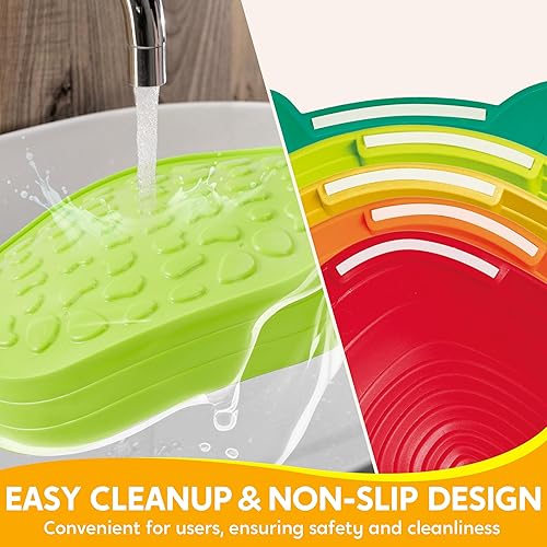 Miniatura 5 de JOYIN 5 piedras de equilibrio de tortuga, piedras de salto de camino de tortuga para niños, juego de coordinación de carrera de obstáculos para