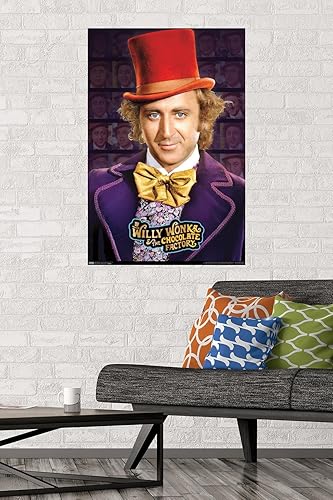 Miniatura 2 de Trends International Willy Wonka And The Chocolate Factory - Póster de pared de Willy Wonka, 22.375 x 34 pulgadas, versión premium sin marco