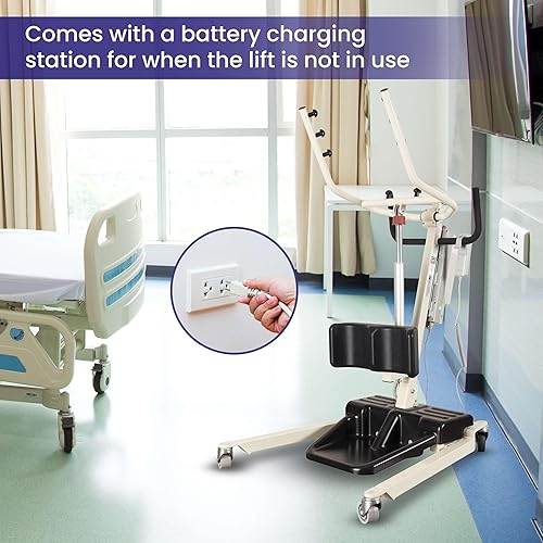 Miniatura 5 de Elevador de asistencia de pie eléctrico - Elevador de asiento a pie para ancianos - Elevador de pacientes para uso en el hogar, hospital y hogar de