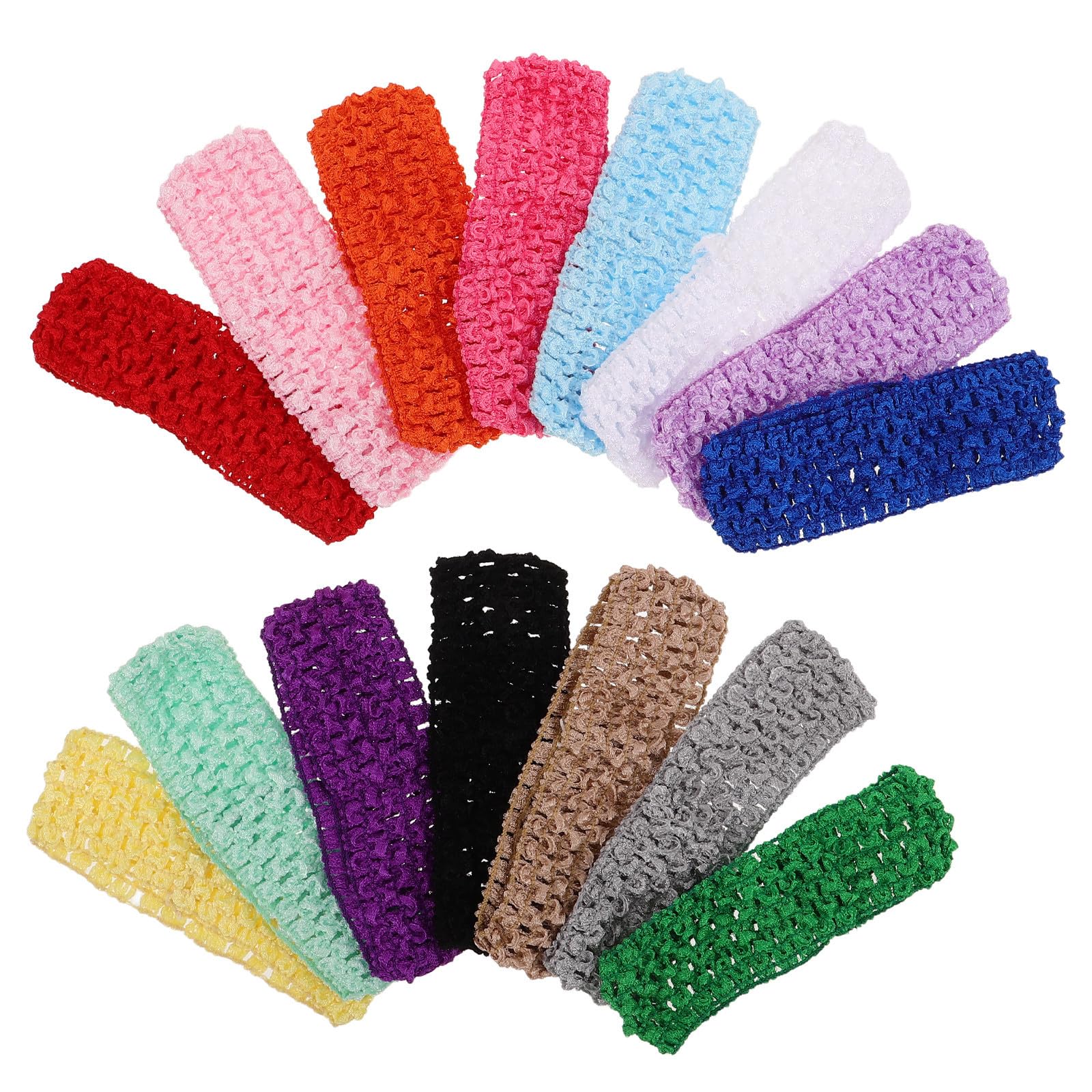 Tofficu 150 Stück Elastisches Gestricktes Stirnband im Retro Stil für Mädchen