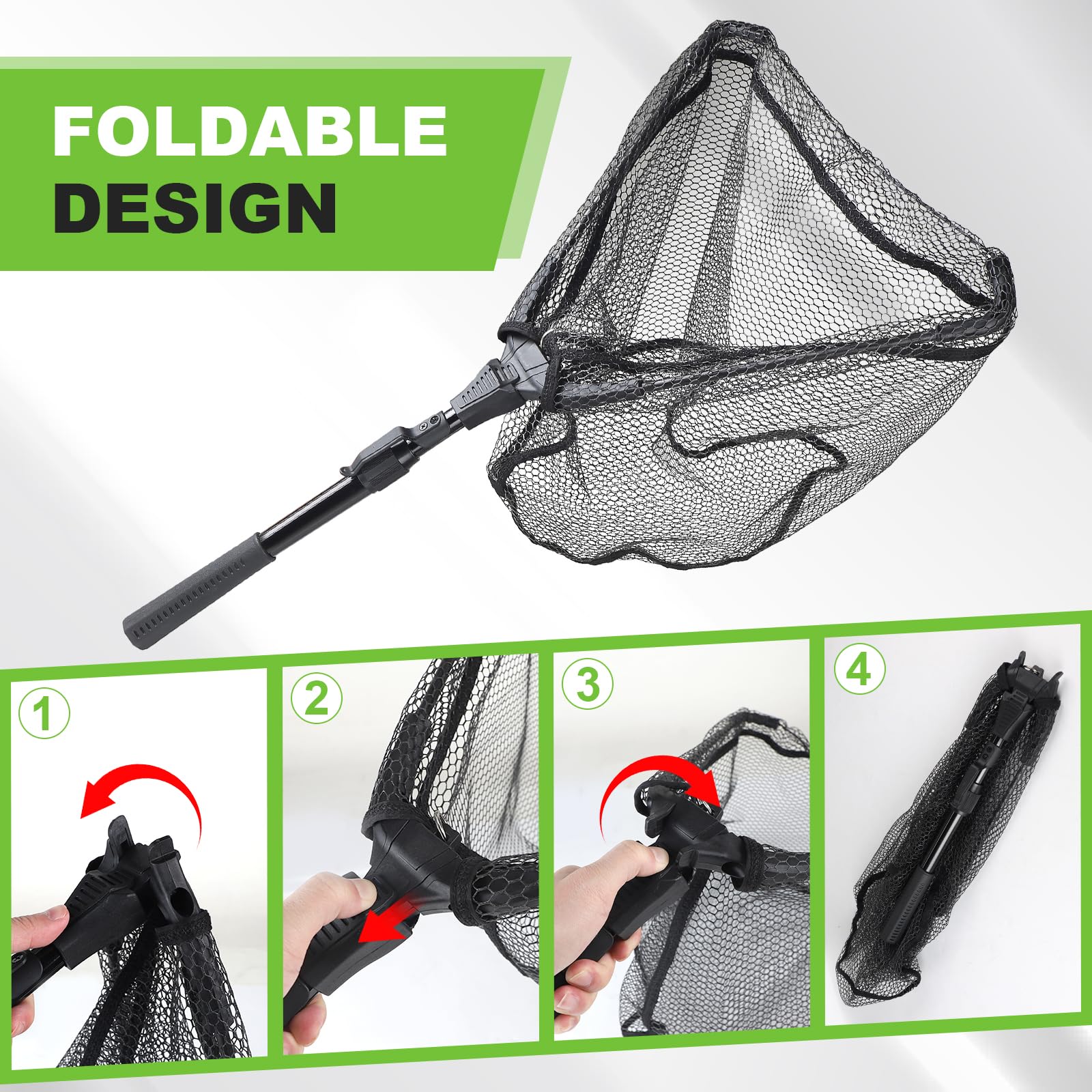 CPROSP Épuisette de Pêche Pliable Télescopique