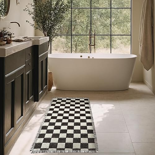 Miniatura 15 de Alfombra de baño antideslizante lavable a máquina, secado rápido, absorbente de agua, tapete de baño pequeño para suelo de baño, 20 x 32 pulgadas,