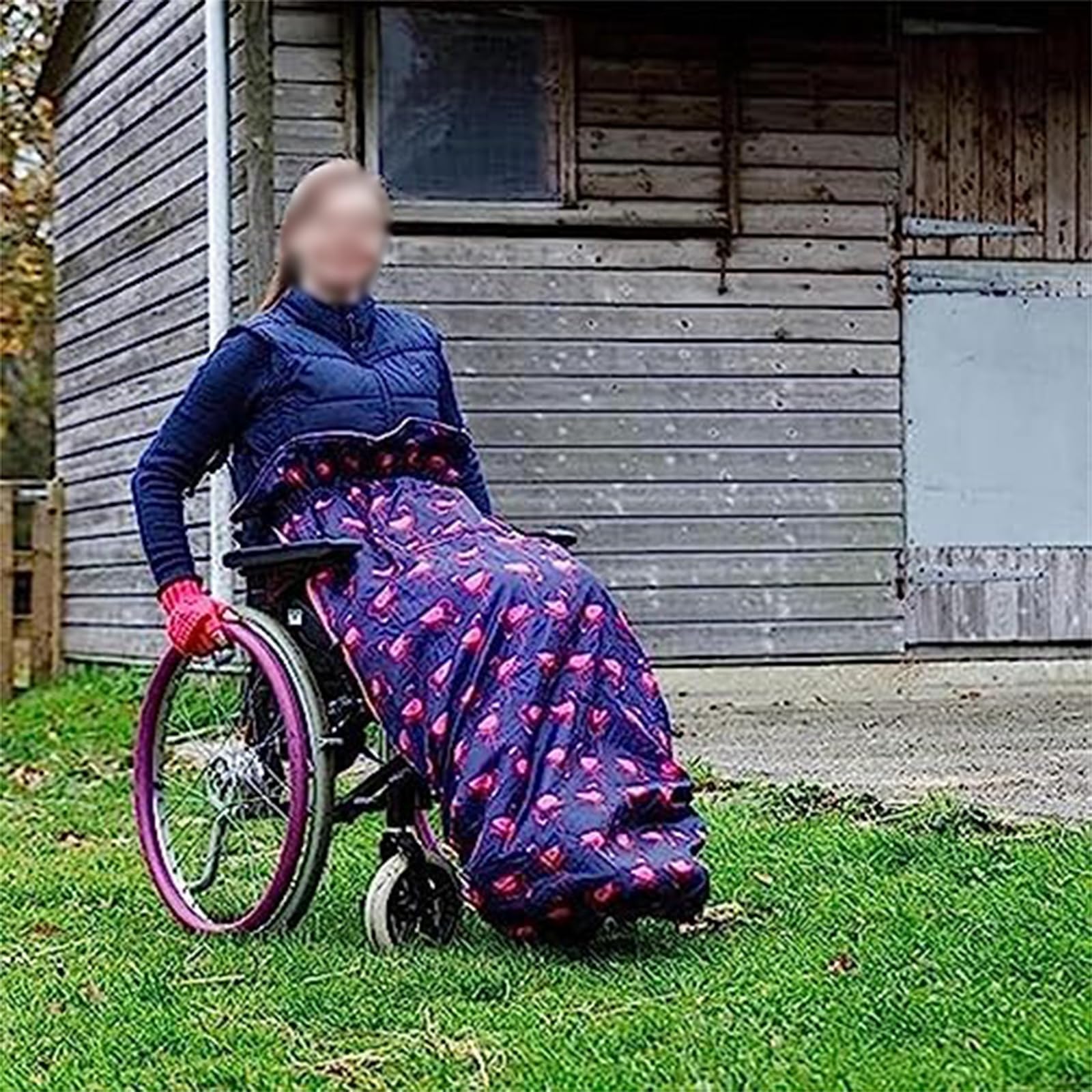 1 Paar Rollstuhl-Schiebefelgen-Abdeckungen 22/24 Zoll rutschfeste Silikon-Hinterrad-Schutzhülle Verschleißfeste Schiebering-Rollstuhl-Hinterradabdeckung