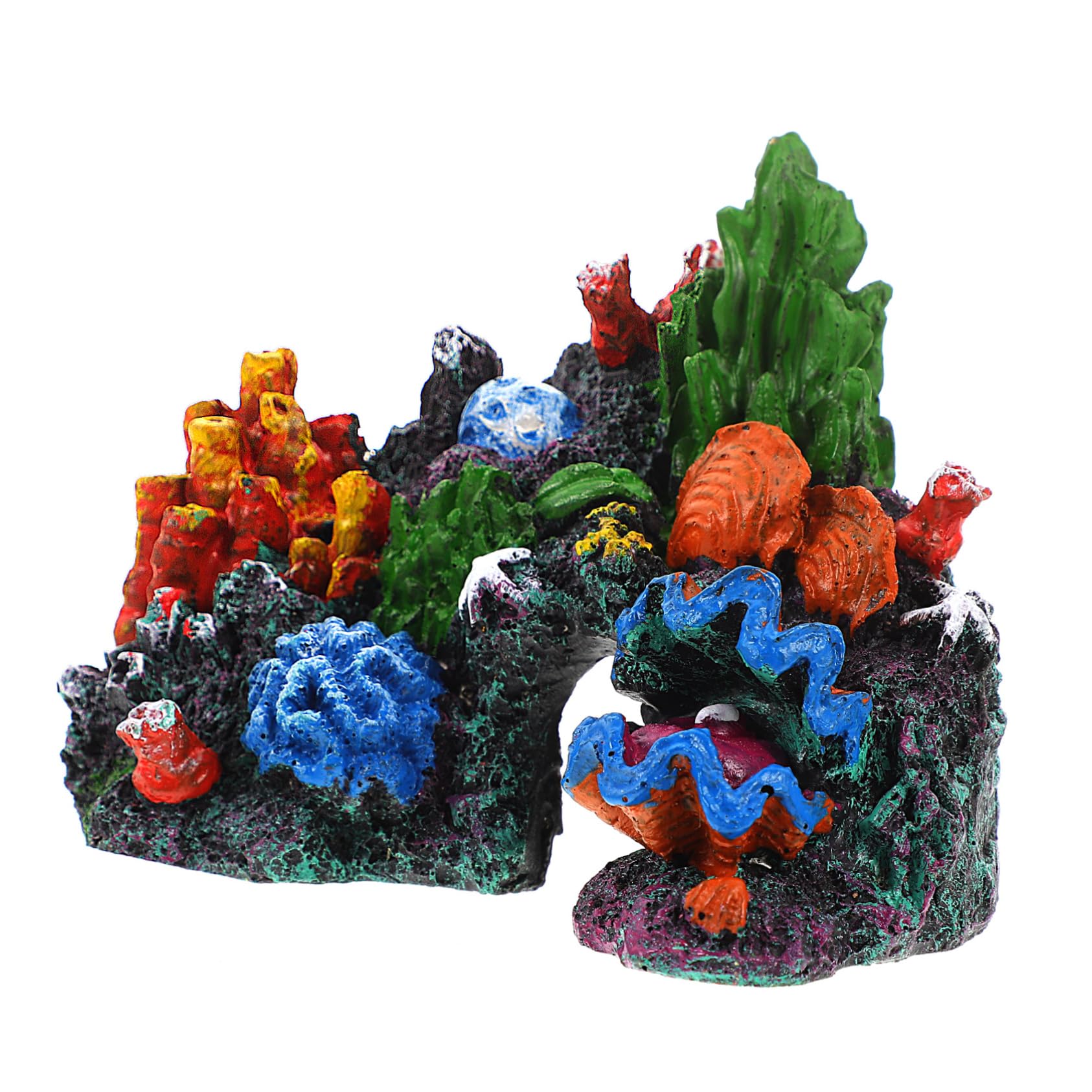 HANABASS 3piezas Decoración De Acuario De Coral Artificial Adorno De Coral para Peceras Accesorio De Acuario para Pequeños Peces y Tortugas De Agua Dulce y Salada