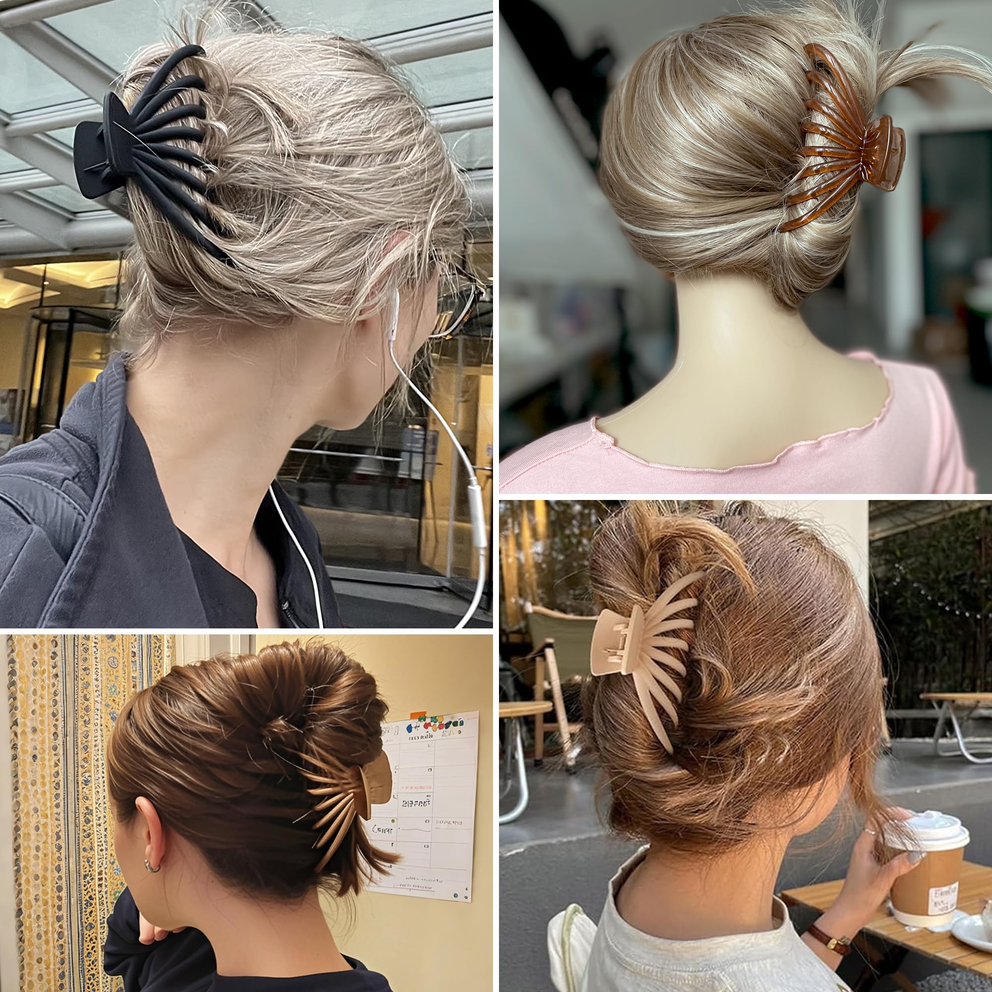 4 Pcs Extra Large Elegant Hair Claw Clip Amazon.com: ZYTJ 5 Inche Extra Large Claw Clips for Thick  main image 4