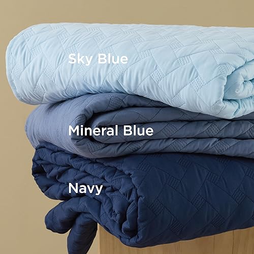 Miniatura 10 de Bedsure - Juego de edredón california king, edredón ligero de verano Cal King, colchas blancas tamaño california king. Colchas para todas las