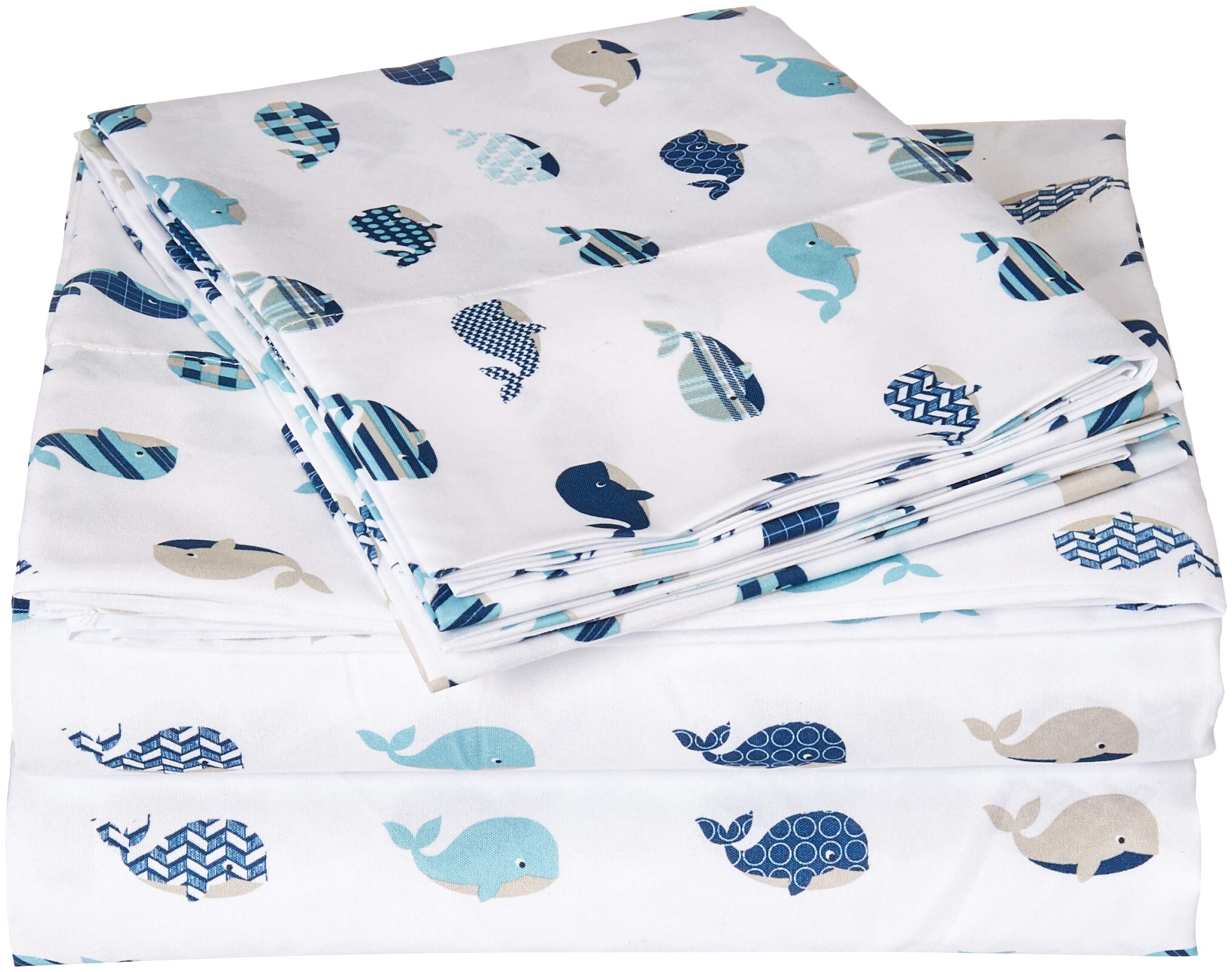 MI ZONE Printed Sheet Set, Full, Blue