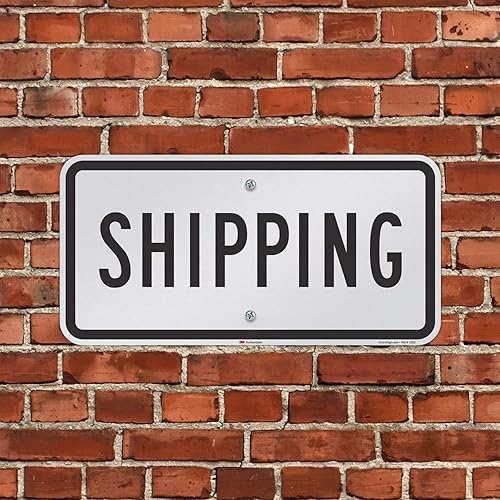 Miniatura 3 de SmartSign Letrero de "envío"  Aluminio reflectante de grado de ingeniero 3M de 12 x 24 pulgadas