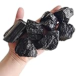 Luckeeper 1 lb Black Tourmaline Bulk Raw Crystals and Healing Stones for Tumbling, Wire Wrapping, Wicca Reiki,Meditation