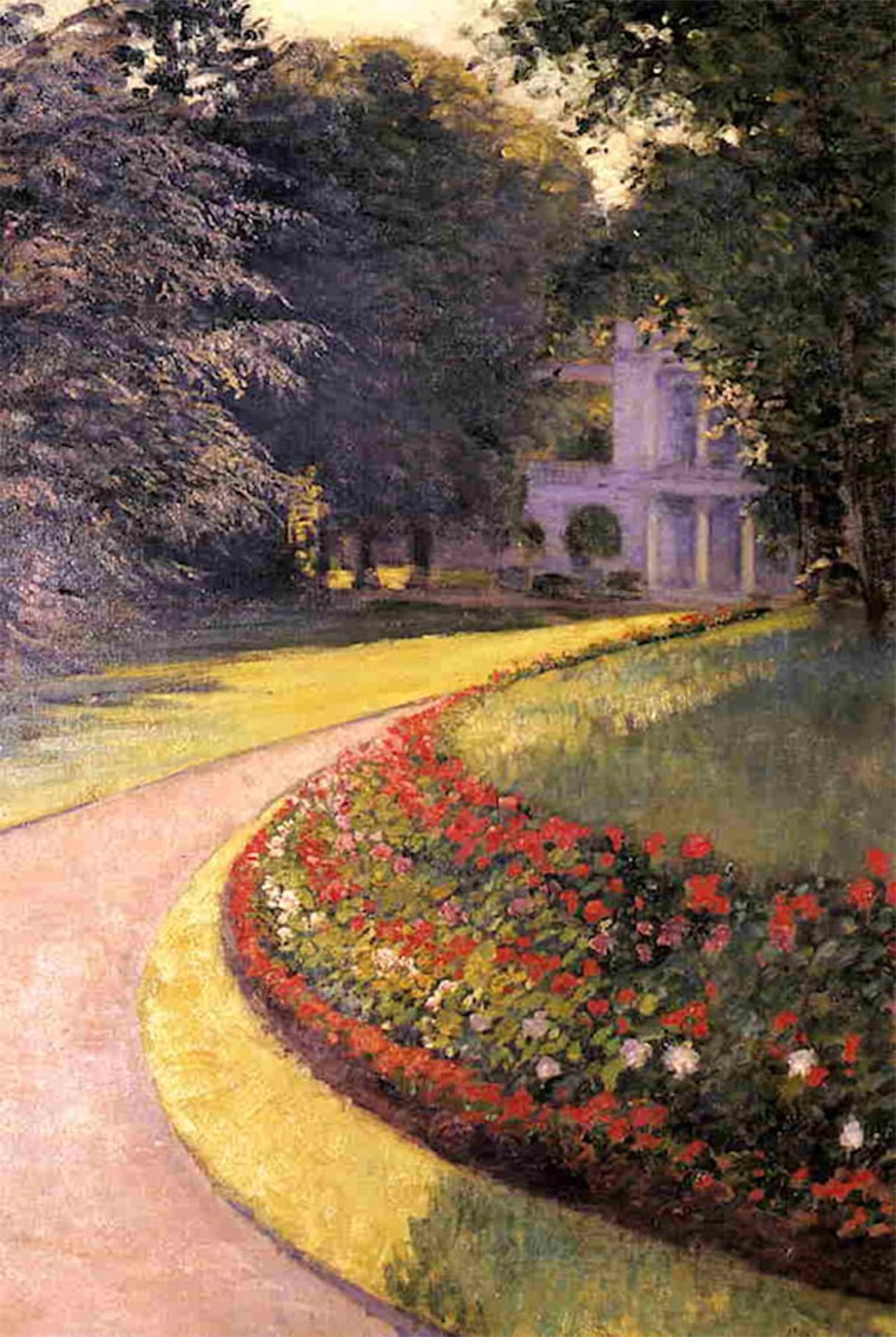 POSTERIIk Vintage Print Pop Art Landscape Artwork the Park At Yerres by Gustave Caillebotte Art Prints for Office Home Decor 60x90cm