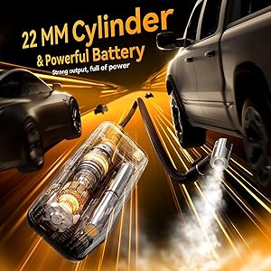 MODARI Tire Inflator Portable Air Compressor, 5X Faster 160 PSI Portable Tire Inflator for Car with Carrying Case, Built-in Magnetic Storage, Auto Shut-Off Cordless Air Pump for Car Tires, SUV, Truck