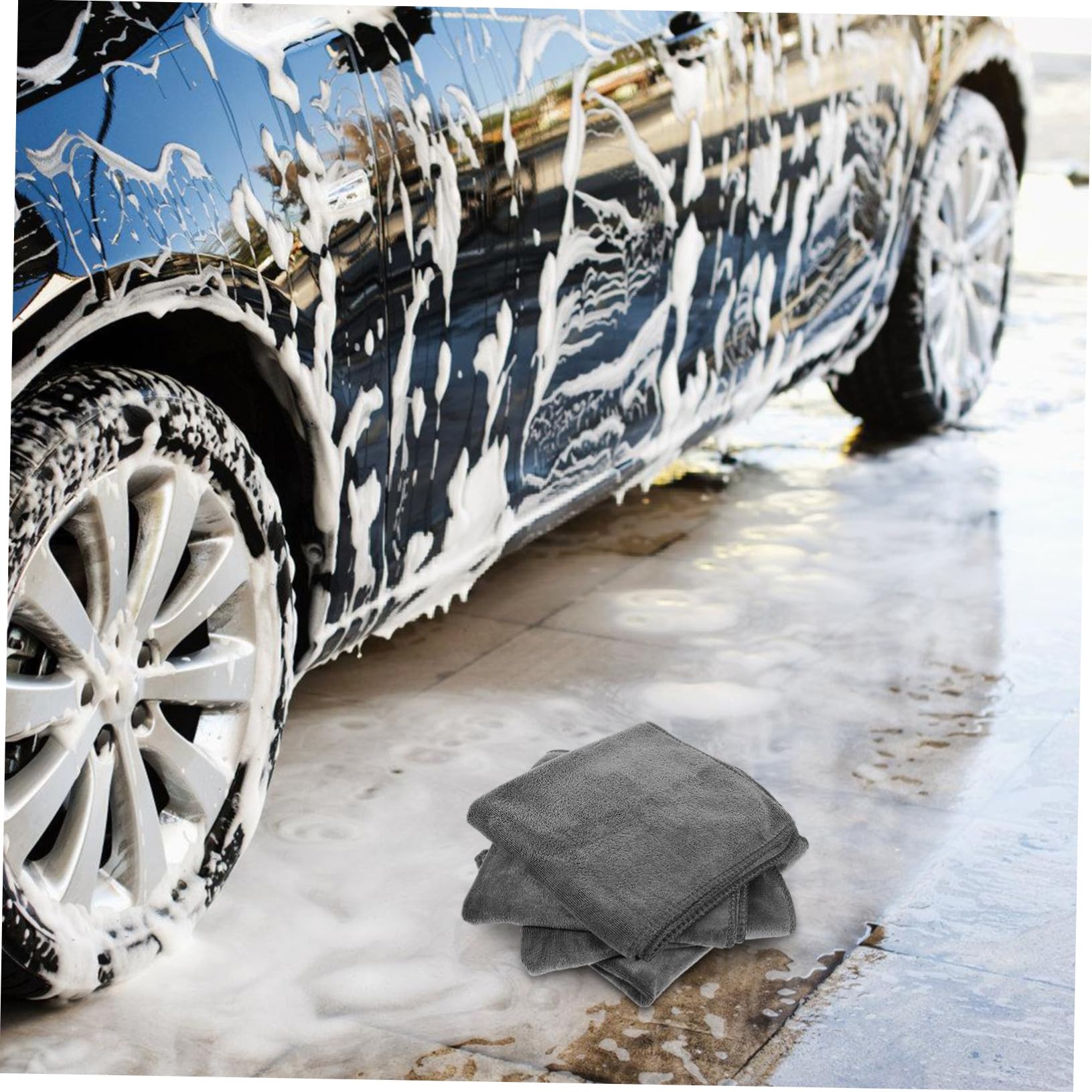 Paños de Microfibra Absorbentes para Limpieza de Coche y Hogar, 12 Unidades Reutilizables, sin Dañar la Pintura, Ideales para Uso Diario