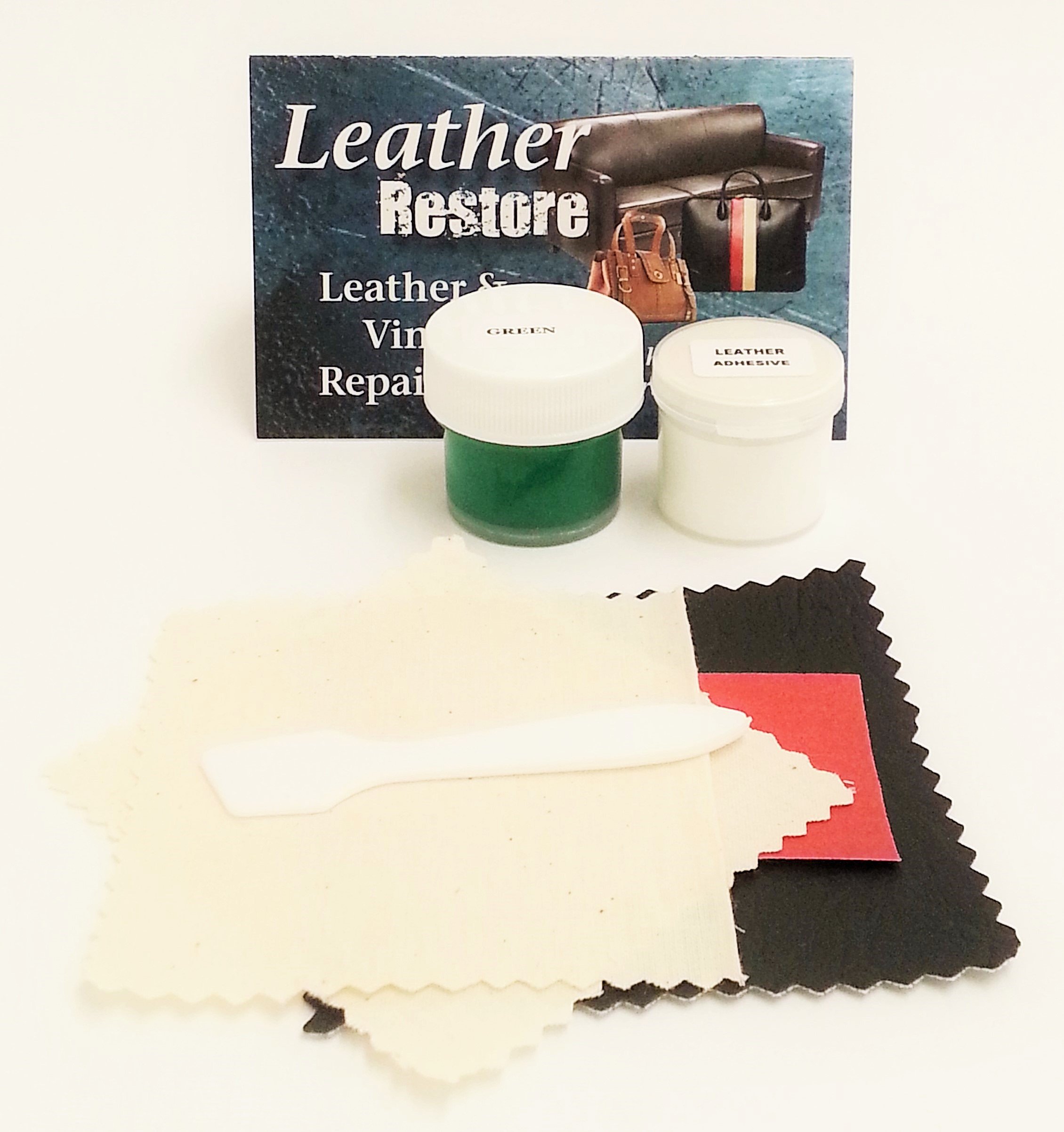 Leather Repair Kit with 1 Jar Color Green