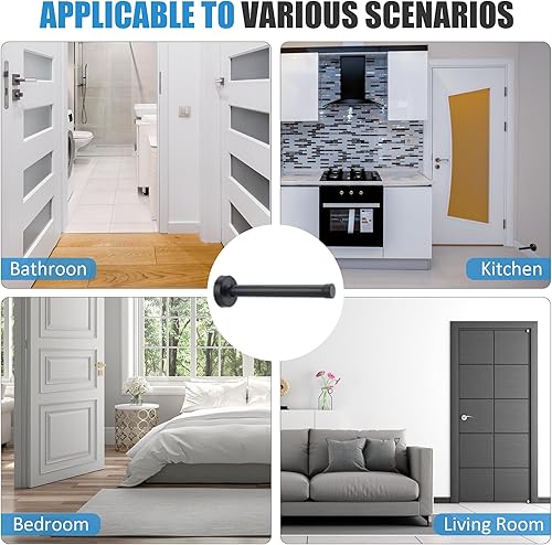 Miniatura 6 de Akamino 15 topes de puerta para parte inferior de la puerta, tope de puerta resistente de 3.5 pulgadas con parachoques de punta de goma, soporte de