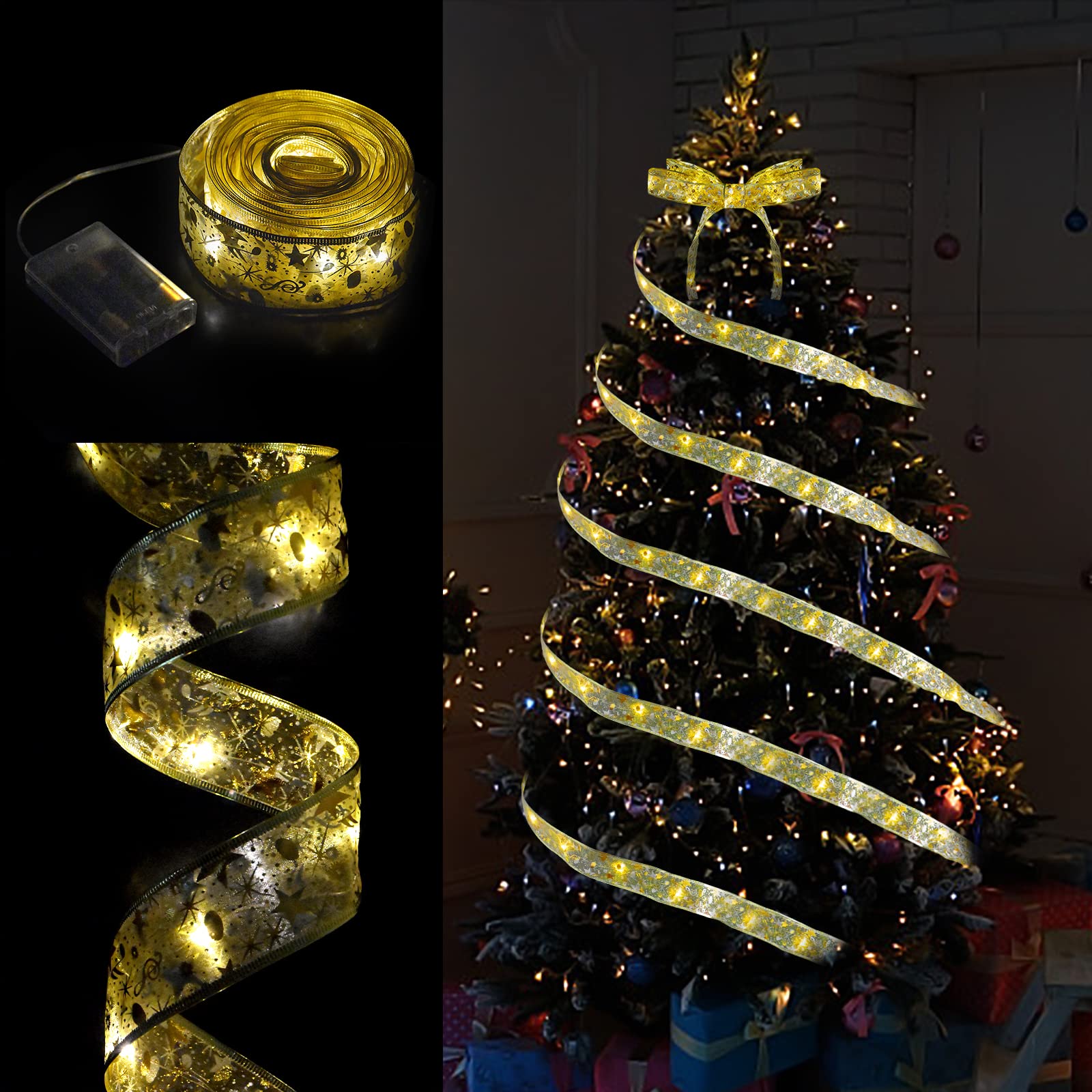 Ribbon lights for christmas tree Clearance