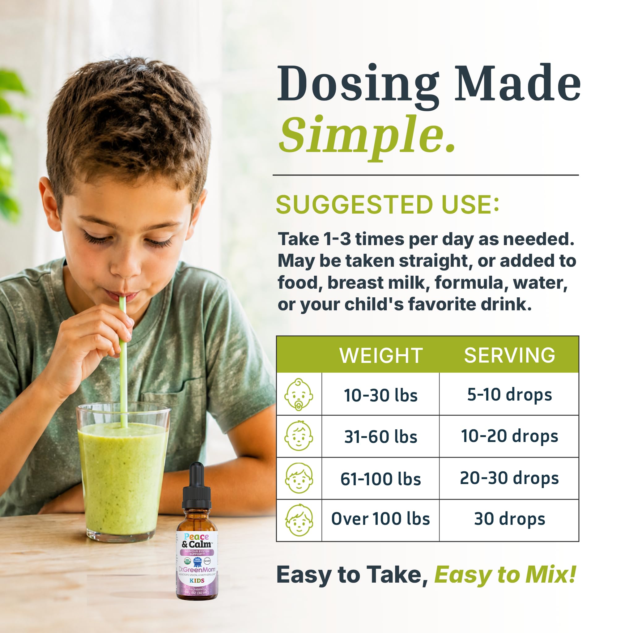Dr. Green Mom Peace & Calm Kids — Support Mood, Stress & Relaxation — Amazon image 5