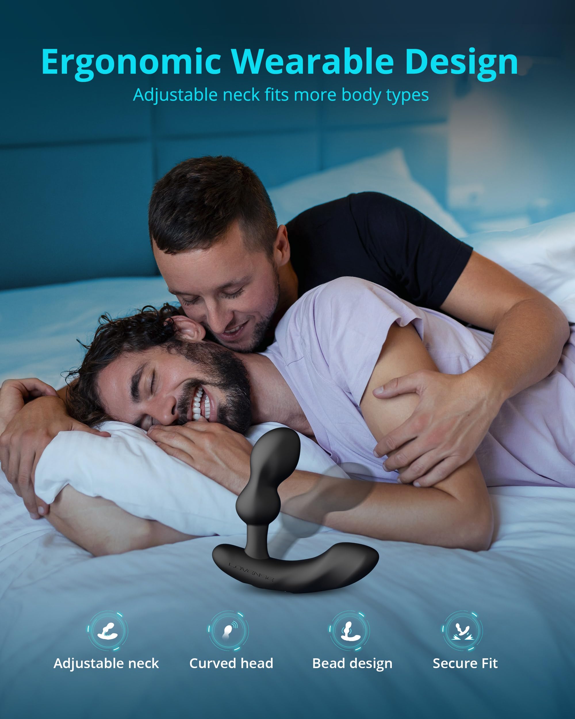 LOVENSE Edge 2 Prostate Massager Vibrating Butt Plug, Adjustable Anal Vibrator with Remote Control Adult Sex Toys & Games for Men Beginner Advanced Player, Powerful Vibration, Waterproof